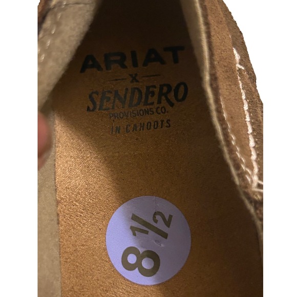 Ariat Sendero In Cahoots Womens Loafer Moccasin Shoes Brown Turquoise Size 8.5 - Picture 3 of 5